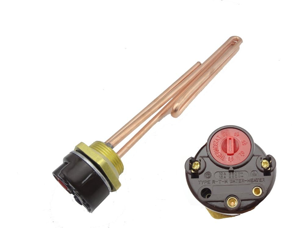 MISOL 1500W G1.25(BSP,DN32) 110V Electrical Immersion Element Booster, with Thermostat,Booster for Water Heater