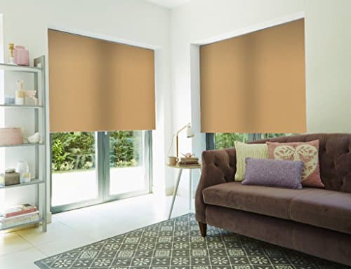 Roller Shade Blind For Window By PeakHut: Stylish Vertical Curtain In 3 Designs – Bamboo Zebra Roller Shade, Blackout Roller Shade And MatSun Roller Shade (34x72 Inch, Mastun-03)