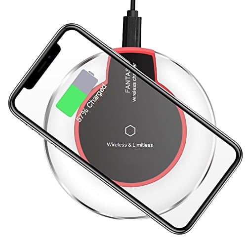Wireless Charger, Wireless Charging Pad QI for Apple iPhone 8/8 Plus, iPhone X, Samsung Note 8, S8/S8 Plus/S7/S7 Edge/S6, Nexus 7/6/5/4(2013), Nokia Lumia 920, LG Optimus Vu2, Wireless Charger (Black)