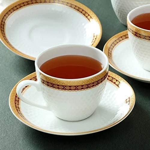 ivook Bone China Cup and Saucer, (White)