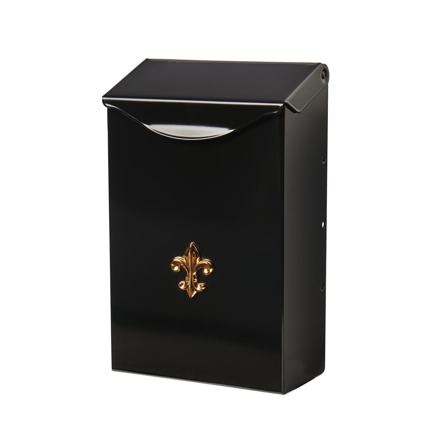 City Classic™ Vertical Wall-Mounted Mailbox for Outside, Rust-Resistant Galvanized Steel Metal Small Mail Box, Black