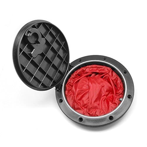 6 Inch Deck Plate Kit, Deck Hatch with Cat Bag for Kayak Boat Fishing Rigging, Black