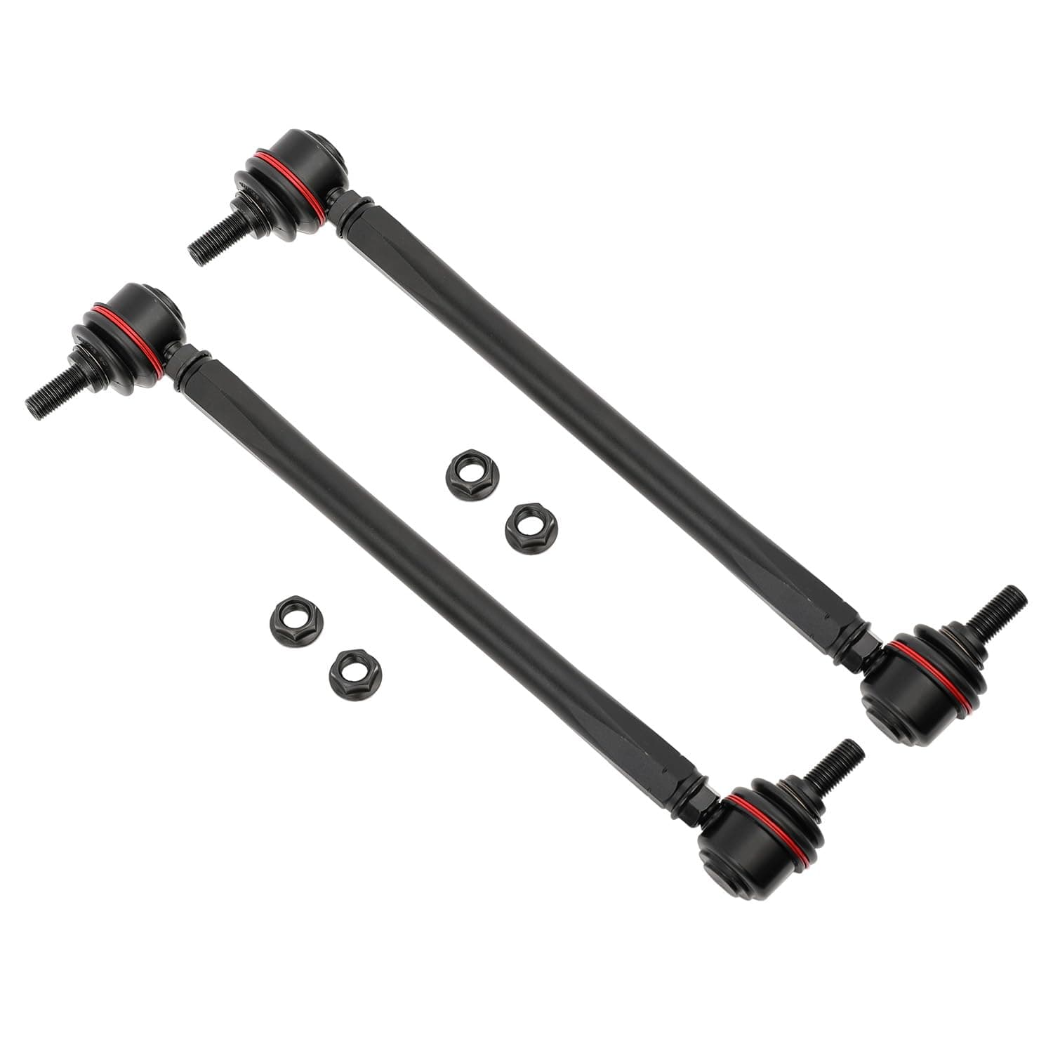 Adjustable Front Stabilizer Sway Bar End Links Kits 275MM-315MM (Overall Length Bolt to Bolt), Ball Joint Stud Size 10mm, Aluminum Sway Bar