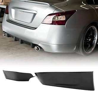 Rear Bumper Diffuser Lip Side Corner Apron, Compatible with 2009-2015 Nissan Maxima, PU Rear Lower Lip Valance Splitter, Unpainted Black