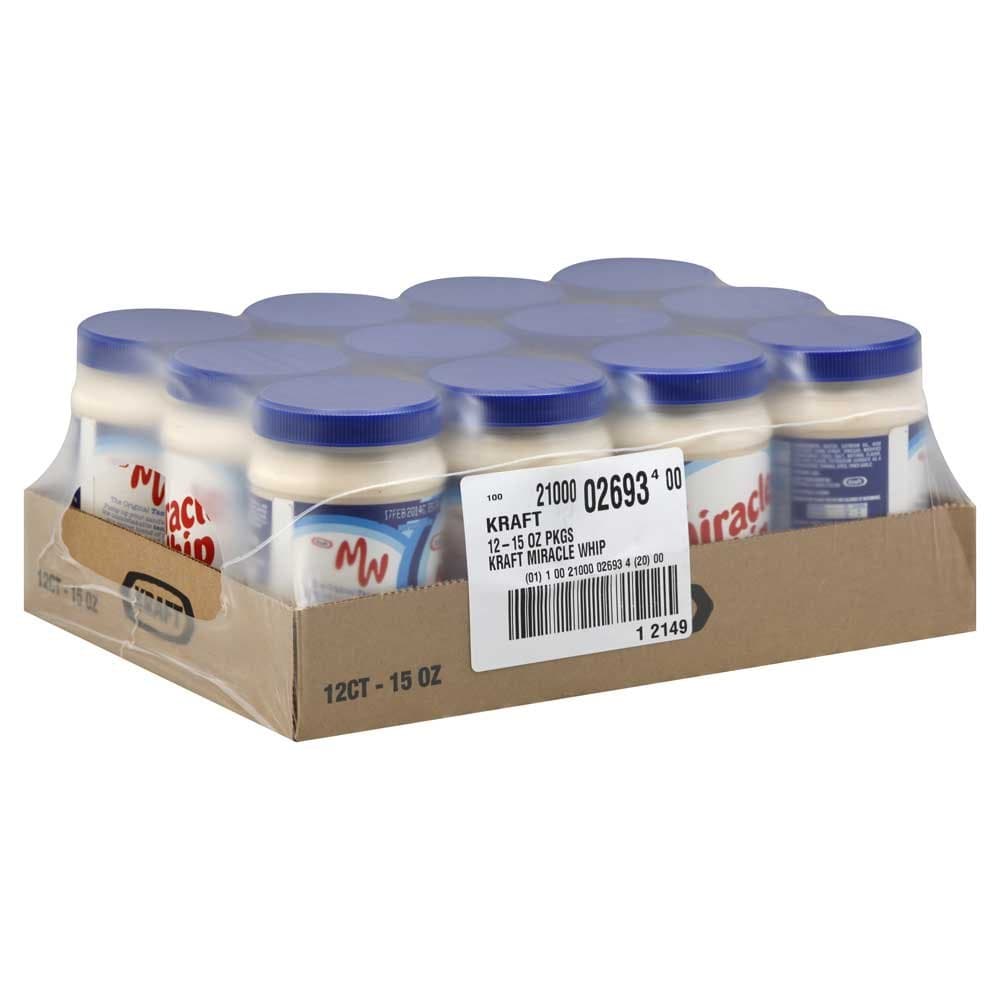 Miracle Whip Mayo-like Dressing, 12 ct Pack, 15 fl oz Jars