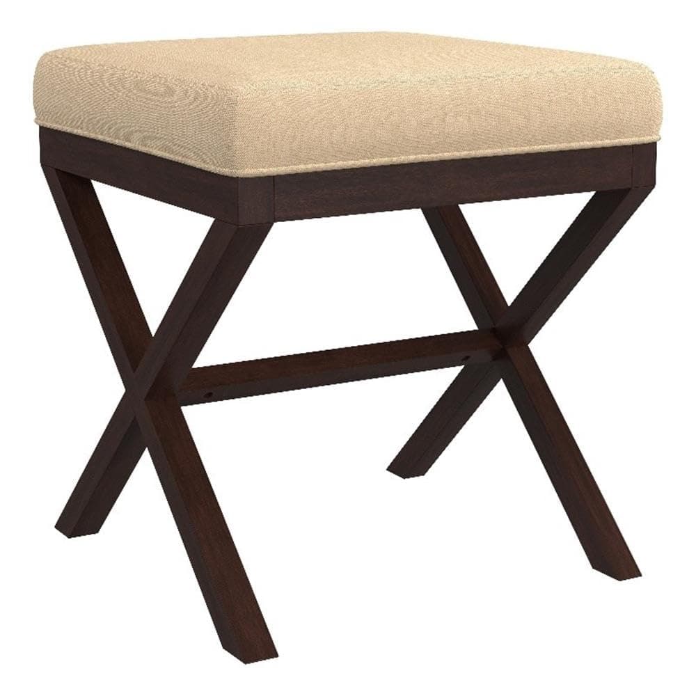 Hillsdale Morgan Upholstered Backless Vanity Stool for Make up Room or Bathroom, Espresso