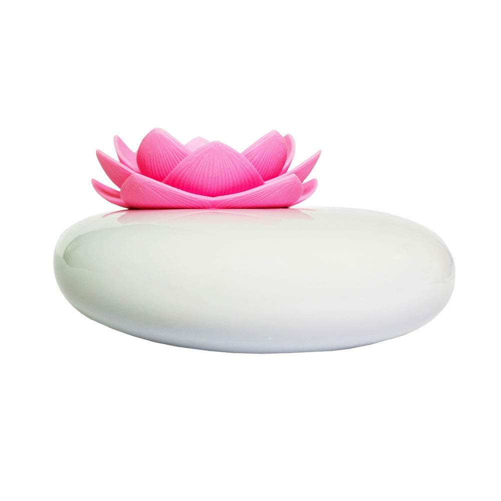 Daroma Lotus Ceramic Essential Oil Diffuser (Pink Lotus + White Base)