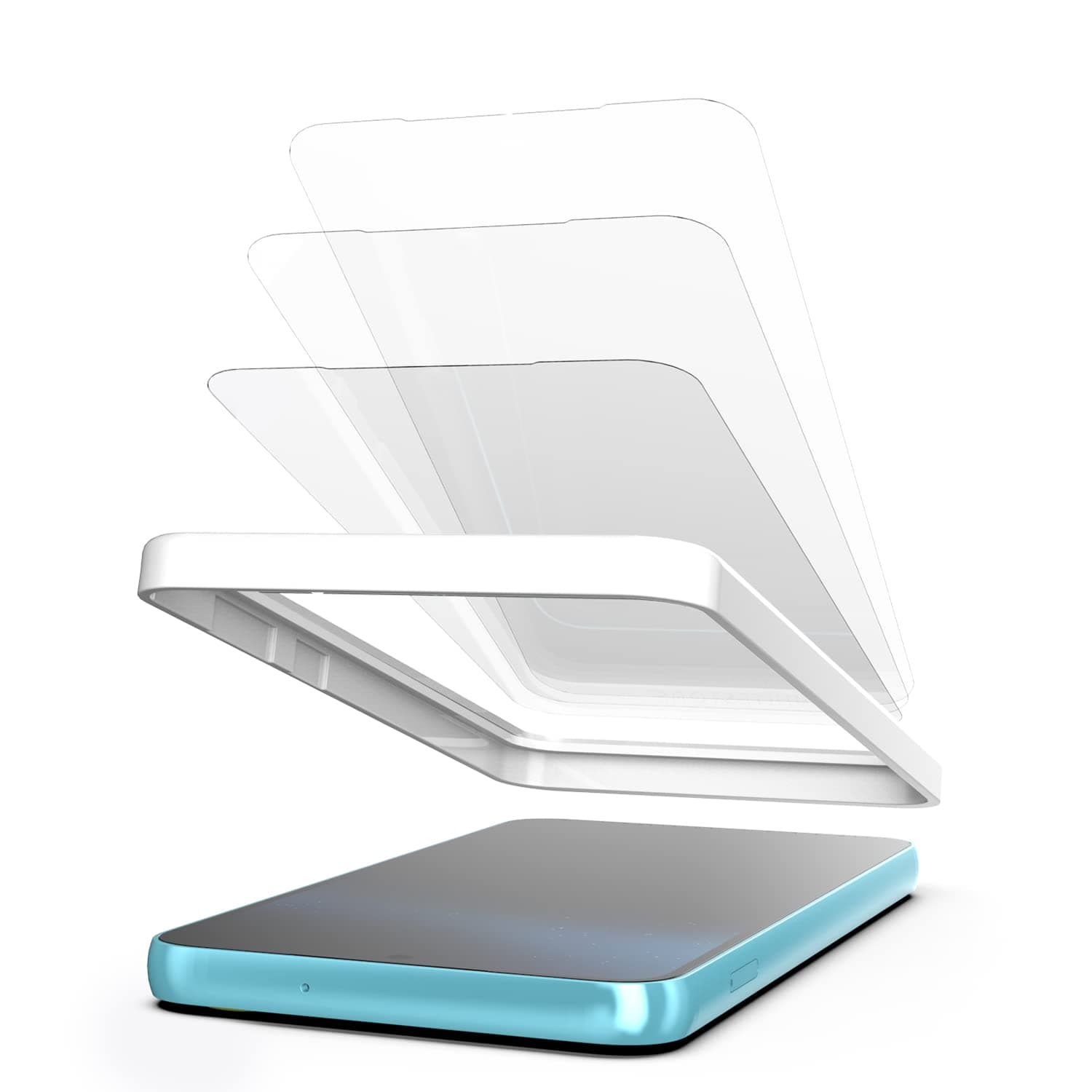 Whitestone DOME EZ [Easy installation] tempered glass screen protector for Galaxy S23 with Easy installation tool [3pack]