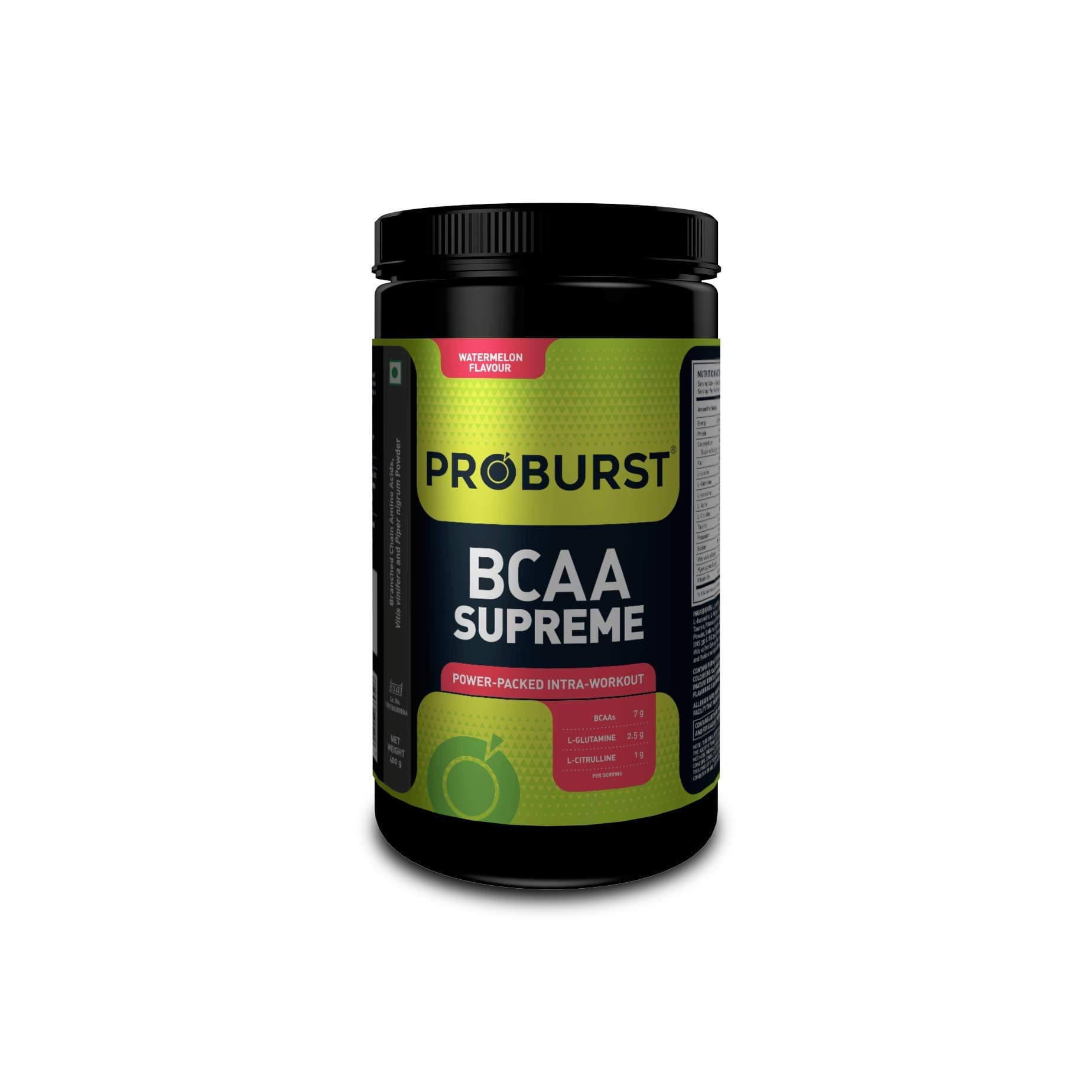 Proburst BCAA Supreme |Supplement For Pre , Post or Intra Workout 400 gm - Watermelon