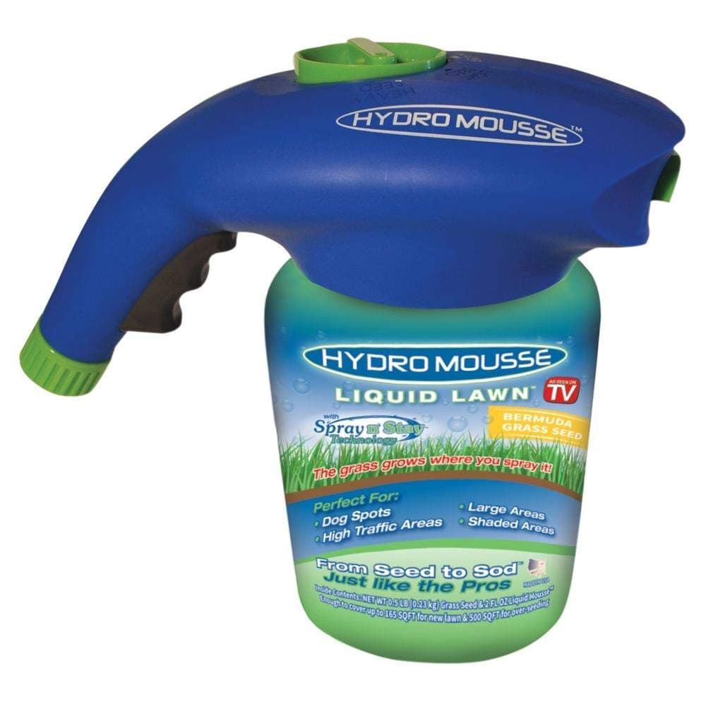 Hydro Mousse Liquid Lawn System - Bermuda Rye Mixture - Grow Grass Where You Spray It - Made in USA