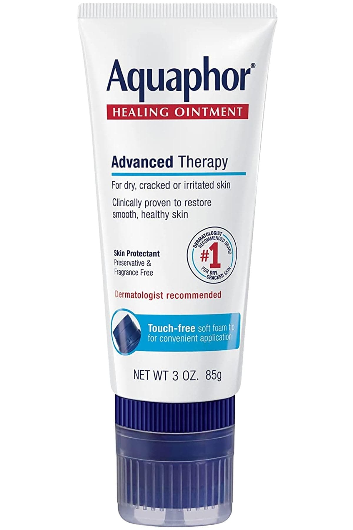 Healing Ointment Advanced Therapy Skin Protectant with Touch-Free Applicator, 3 Oz Tube, Pack of 3