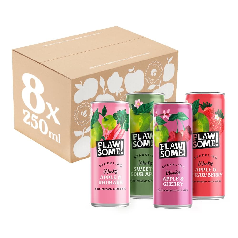 – Lightly Sparkling Juice – No Added Sugar, 100% Cold-Pressed Wonky Fruit, Guilt-Free Fizzy Drink – Perfect for Refreshment or as a Mixer (8 x 250ml)