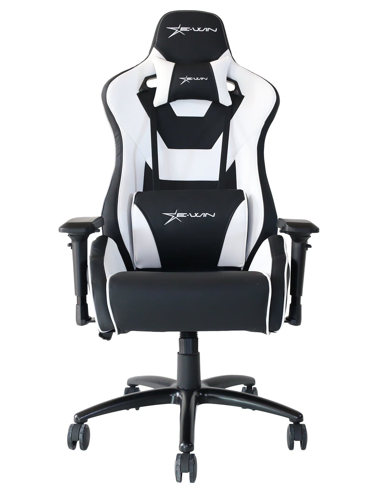 Ewin Chair Flash Series Ergonomic High Back Computer Gaming Office Chair with Pillows - FLNC (Balck/White)