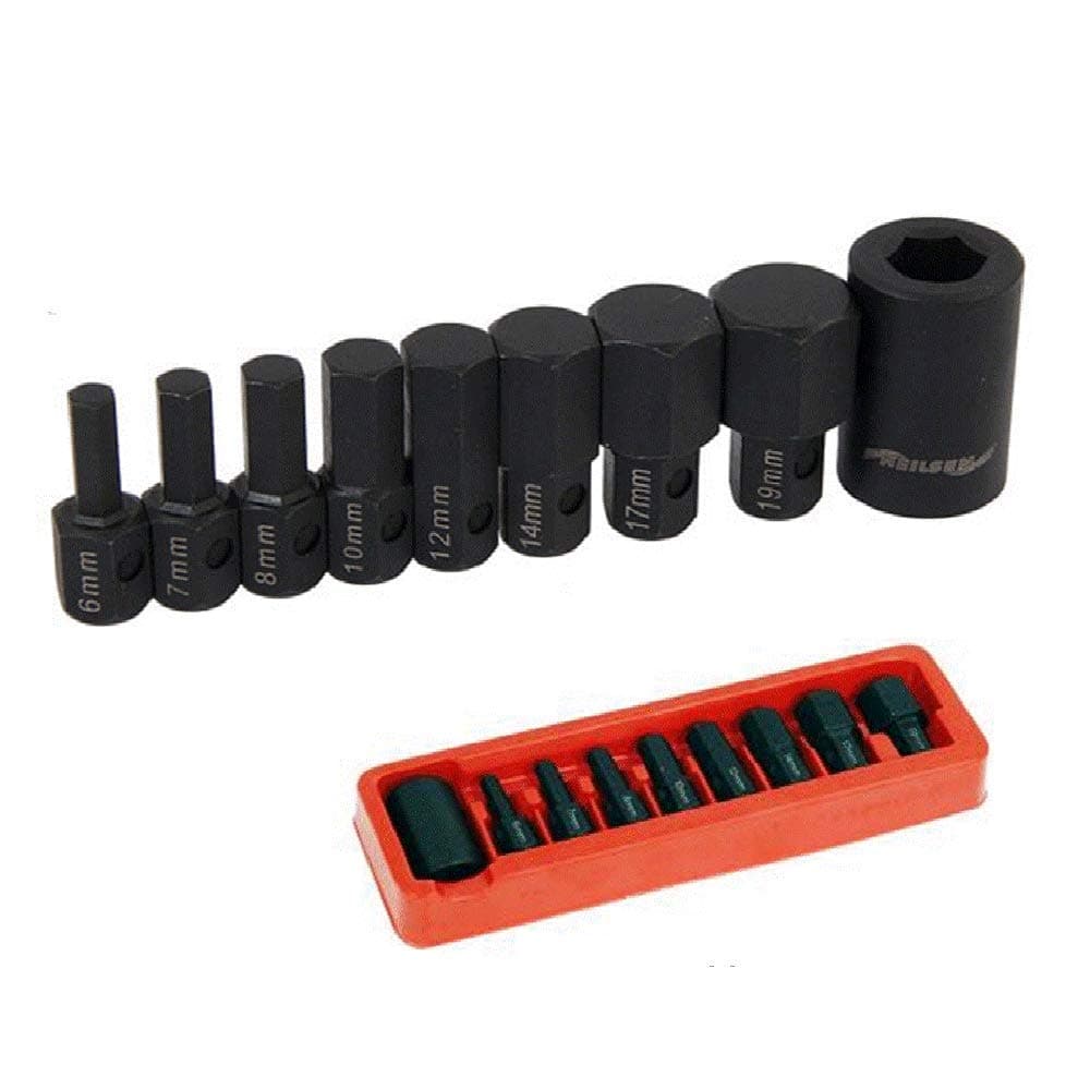 Allen Key/HEX BIT Socket Set 10PC 1/2" Drive 6mm to 19mm - H4 to H19 (CT2526)