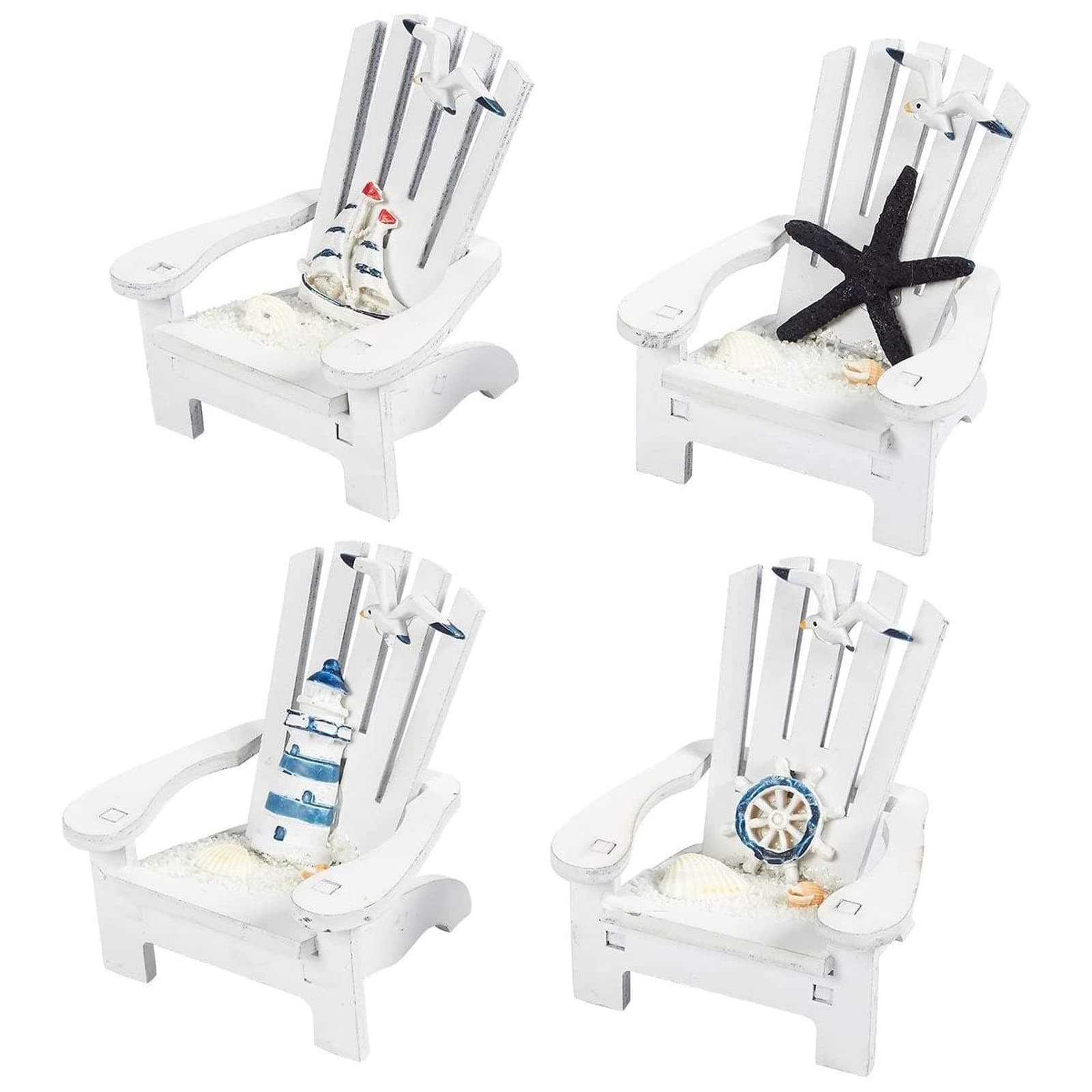Mini Adirondack Beach Chairs for Bathroom Decor