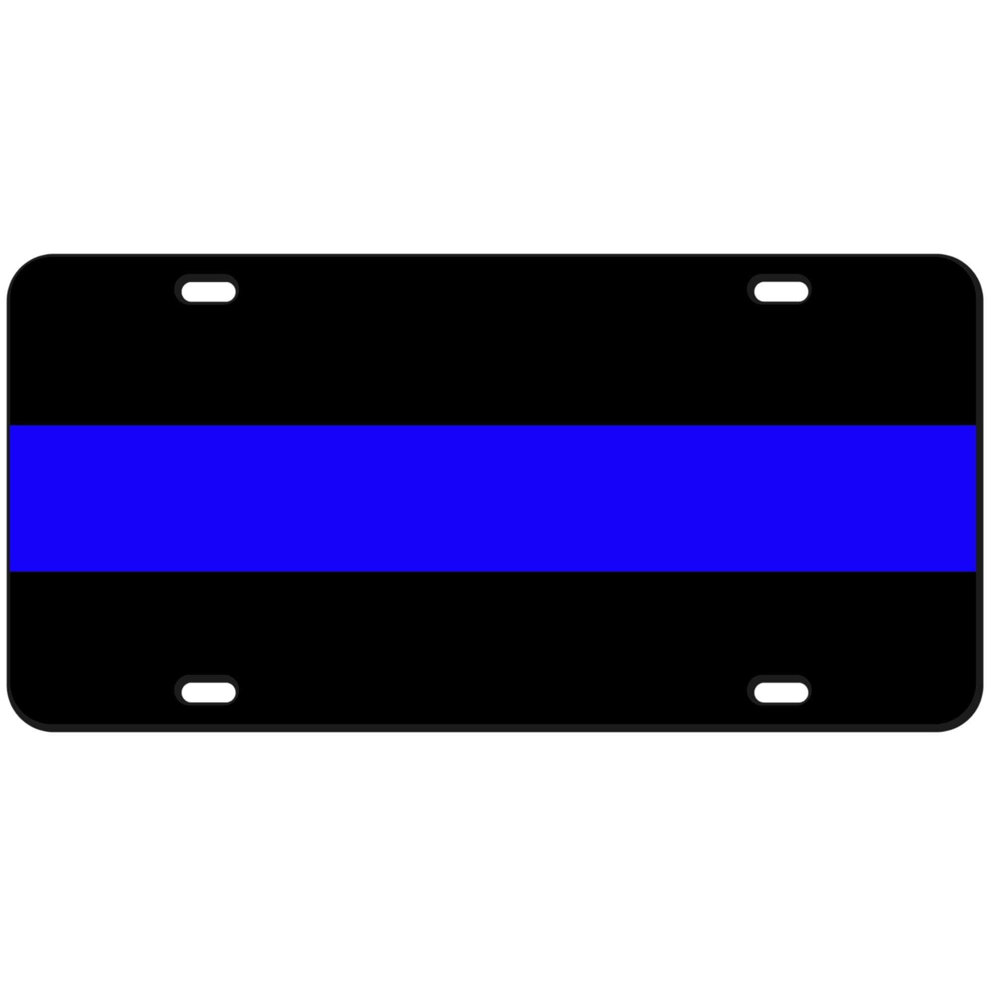 2-D Reflective License Plate Blue acp tbl2d