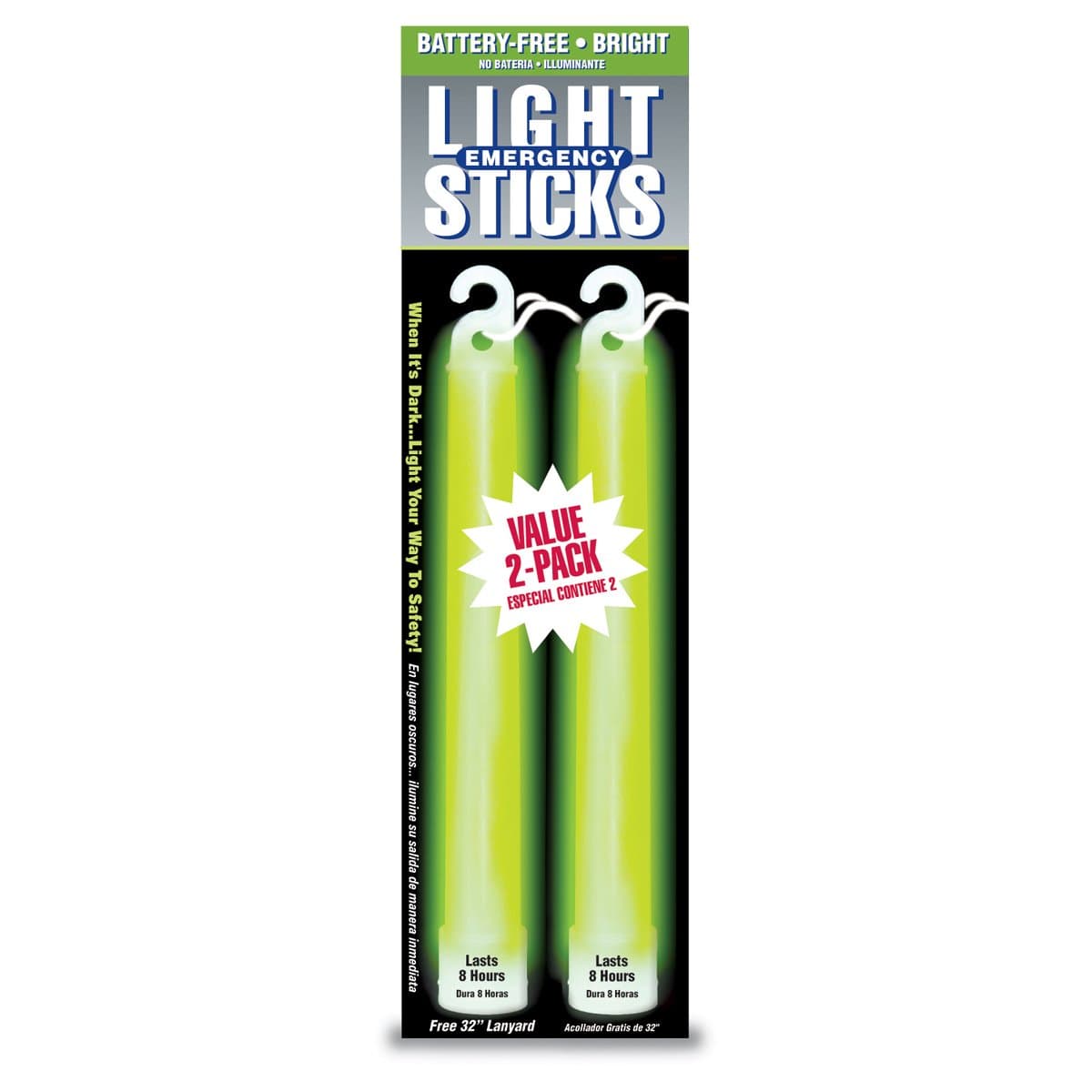 Ready America HM0510 Green 8 Hour Lightstick -2 Pack