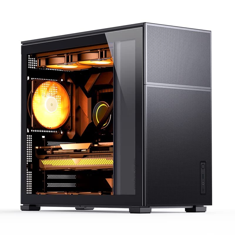 D41 MESH Black ATX Computer Case, ATX/M-A.TX Mainboard/Support RTX 4090(335-400mm) GPU 360/280AIO,Power A.TX/SFX: 100mm-220mm Multiple Tool-Free Design, Black