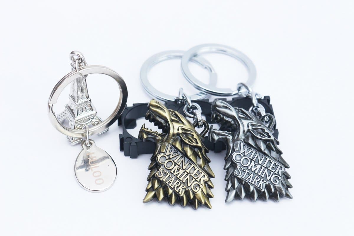 Huloo Thrones Game Stark Family Flag Keychain