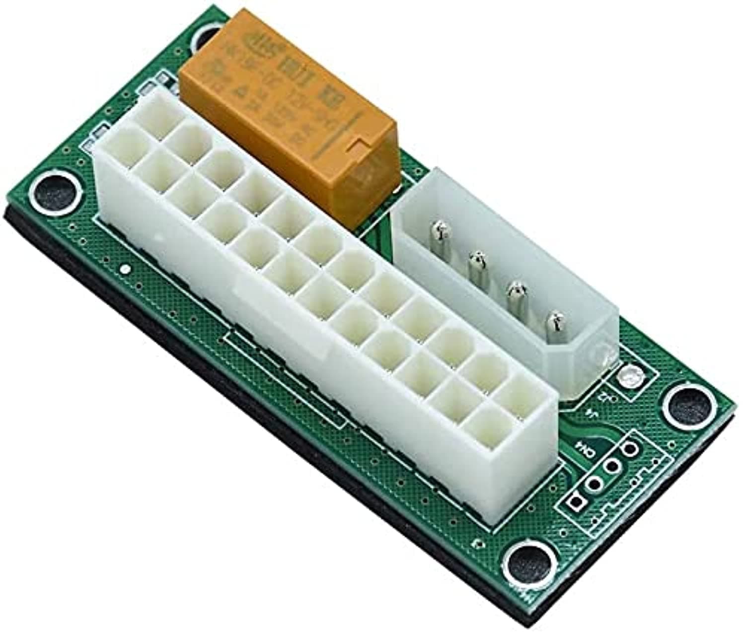 Multiple Power Supply Adapter, ATX 24Pin to Molex 4Pin Multiple PSUs Power Supply Connector Dual Synchronous Boot Card