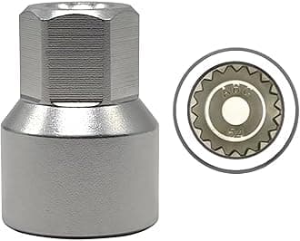 ABC-54 - Wheel Locking Nut Key for Porsche VW Toureg Panamera/Cayenne/Macan/Cayman/SUV, Wheel Lock Nut Scoket Adapter, Wheel Anti-Theft Lug Nut Removal Tool, Anti-Theft Screw Remover