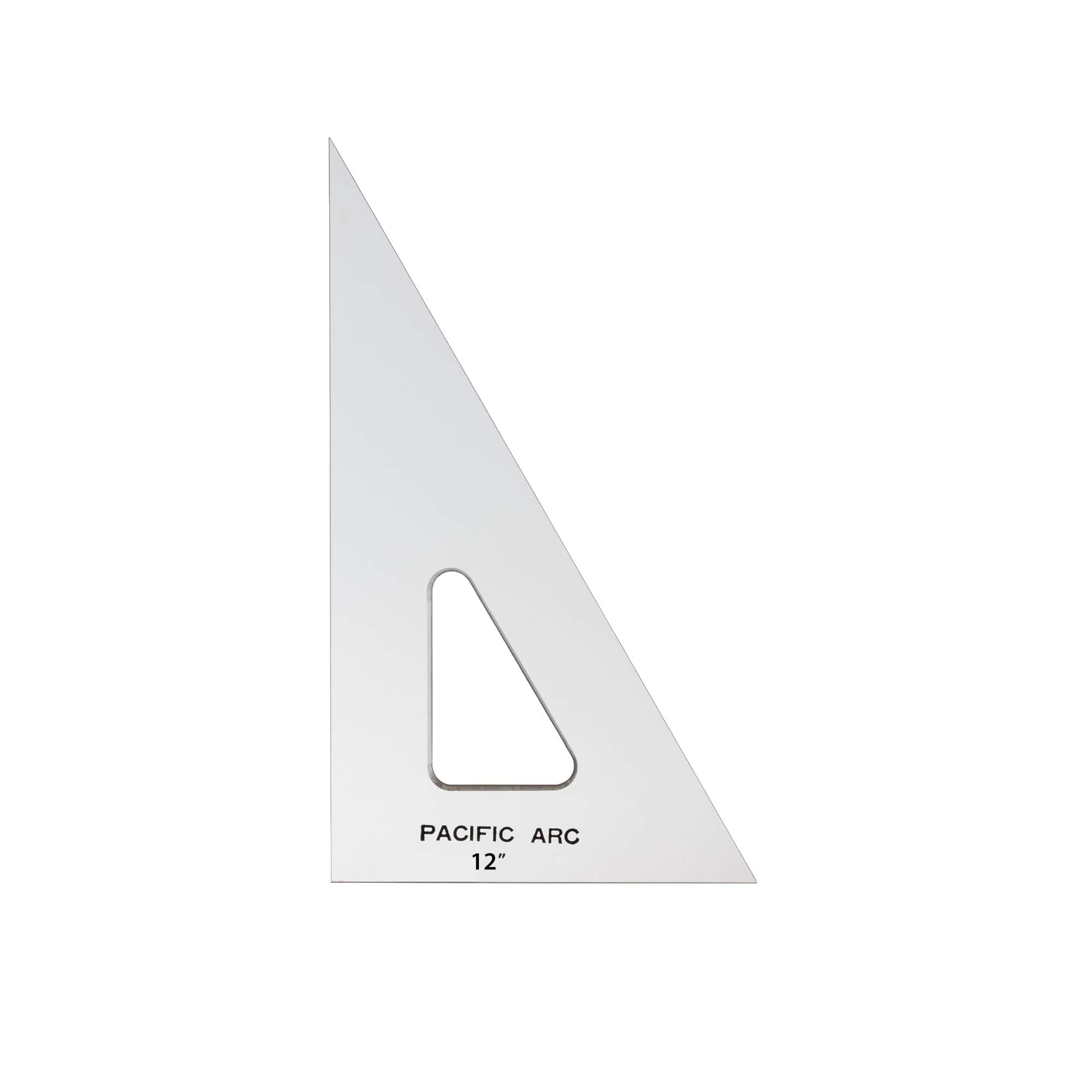 Pacific Arc Drafting Triangle, 12-inch, 30/60/90 Degrees, Clear Acrylic
