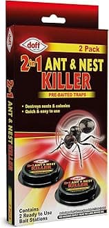 2pk Ant Killer Bait Station Destroys Ants and their Nests | Ant Traps used Indoors, Kills Ant Colonies Use at Home & Garden | Strongest Control System - Clean and Easy to Use, Creates No Mess