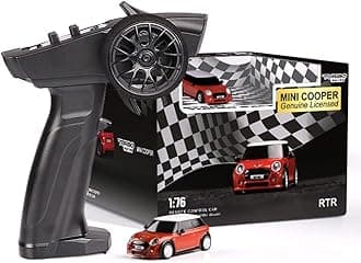 1:76 Turbo Racing Scale RC Sports Car, Table Racing Remote Control Mini Model Car Full Proportional RTR Kit Toy (Baoma Mini Red)