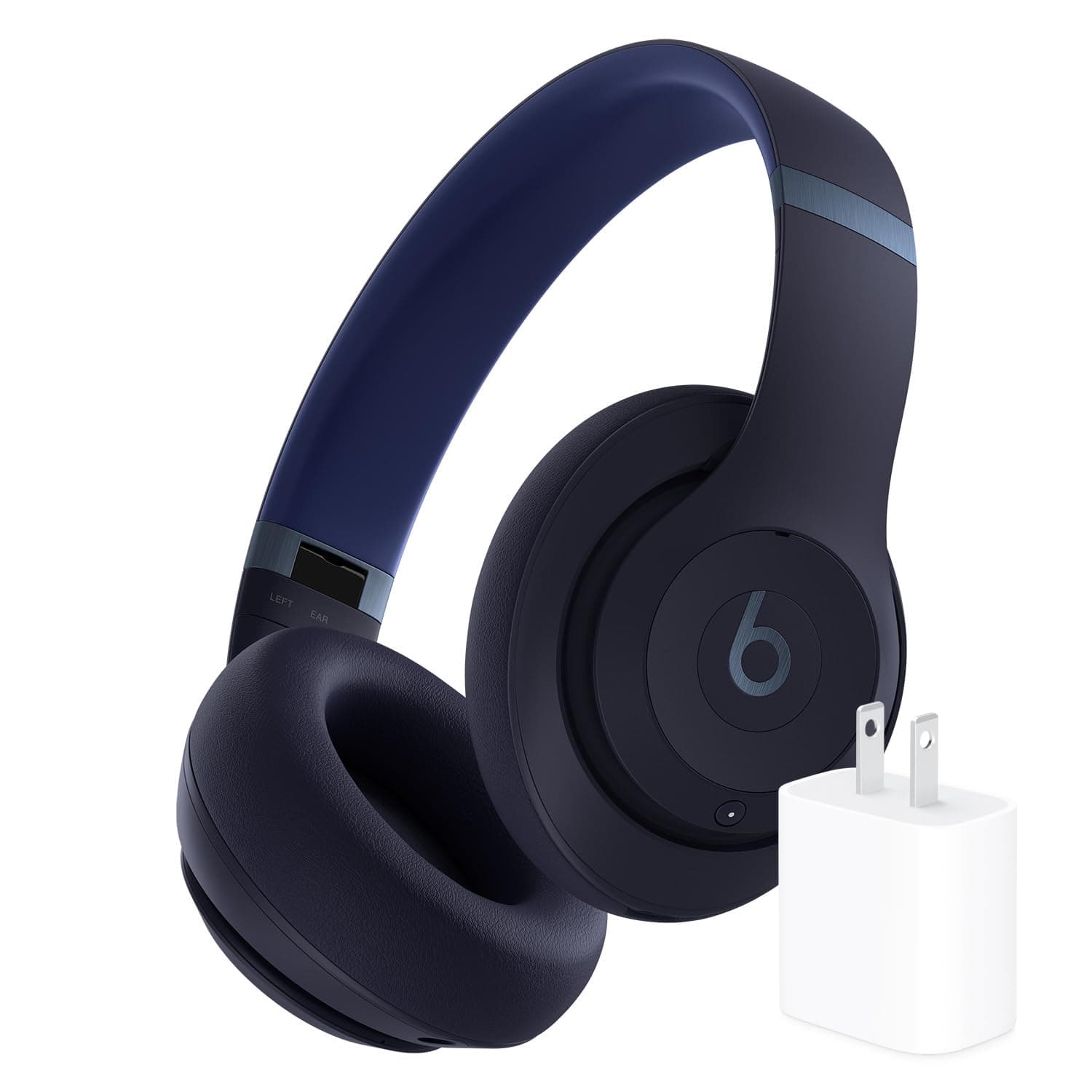 Studio Pro Bluetooth Noise Cancelling Headphones with Apple 20W USB-C Power Adapter - Navy