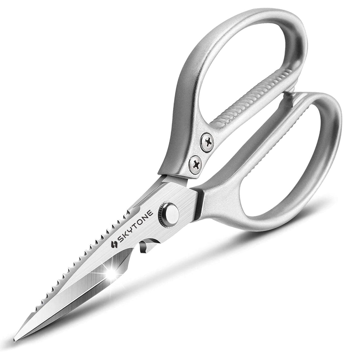SKYTONE Multi Purpose Made In Japan Kitchen Scissors, food scissors,Premium Stainless Steel Solid Kitchen Shears for Meat, Seafood, Chicken, Vegetables, Herbs, BBQ, Bottle Opener (Meat Scissor)