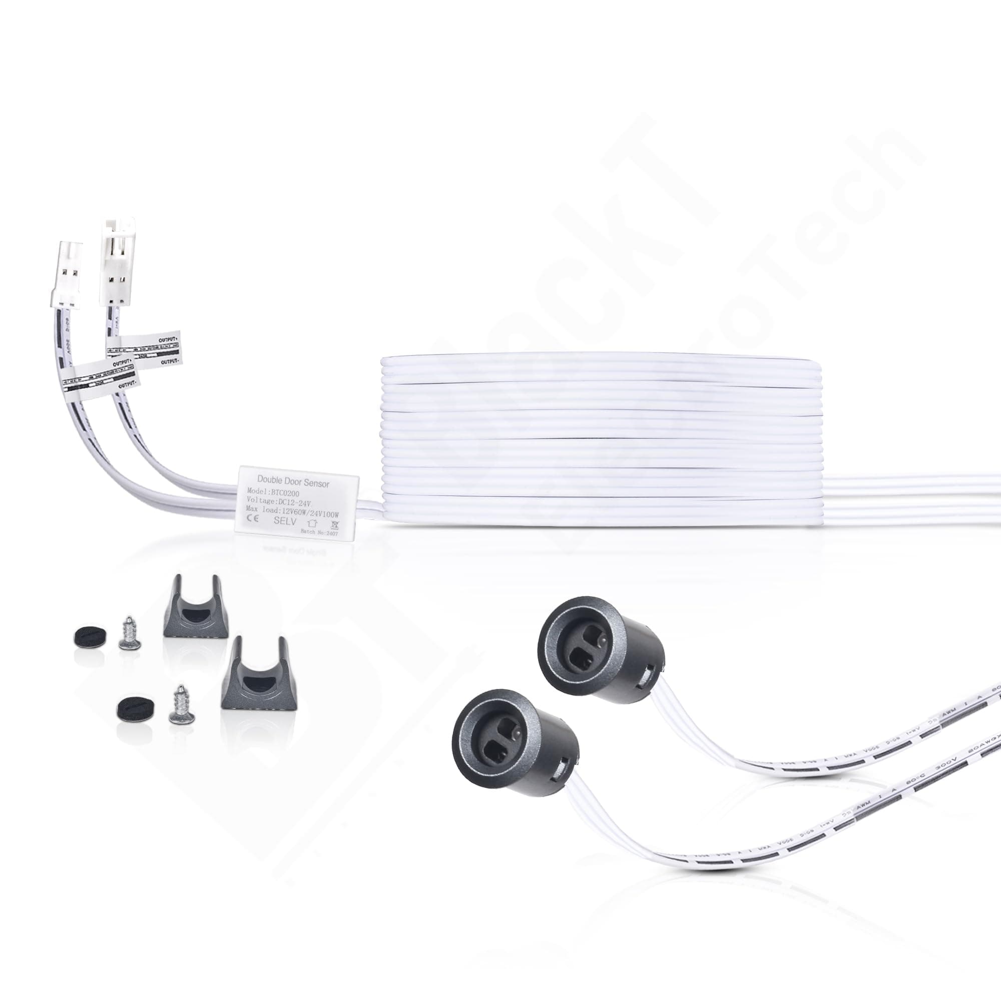 Blackt ElectrotechBT02DC 12/24 DC IR Sensor for Single Door Cabinet, Closet, Wardrobe -Automatic Opening and Closing (DoubleDoor)