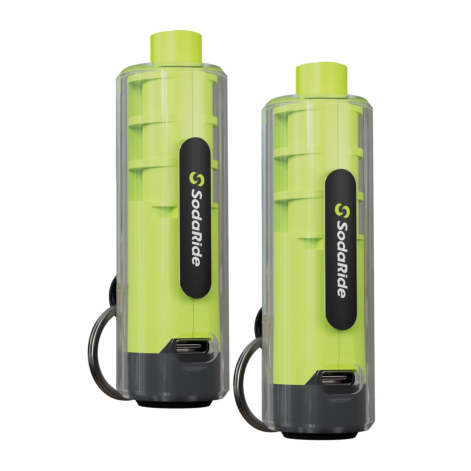 SodaRide Window Breaker Seatbelt Cutter with Flashlight,3 in 1 Car Escape Tool Key Chain,Safe Hammer Glass Breaker Under Water,2 Pack Green