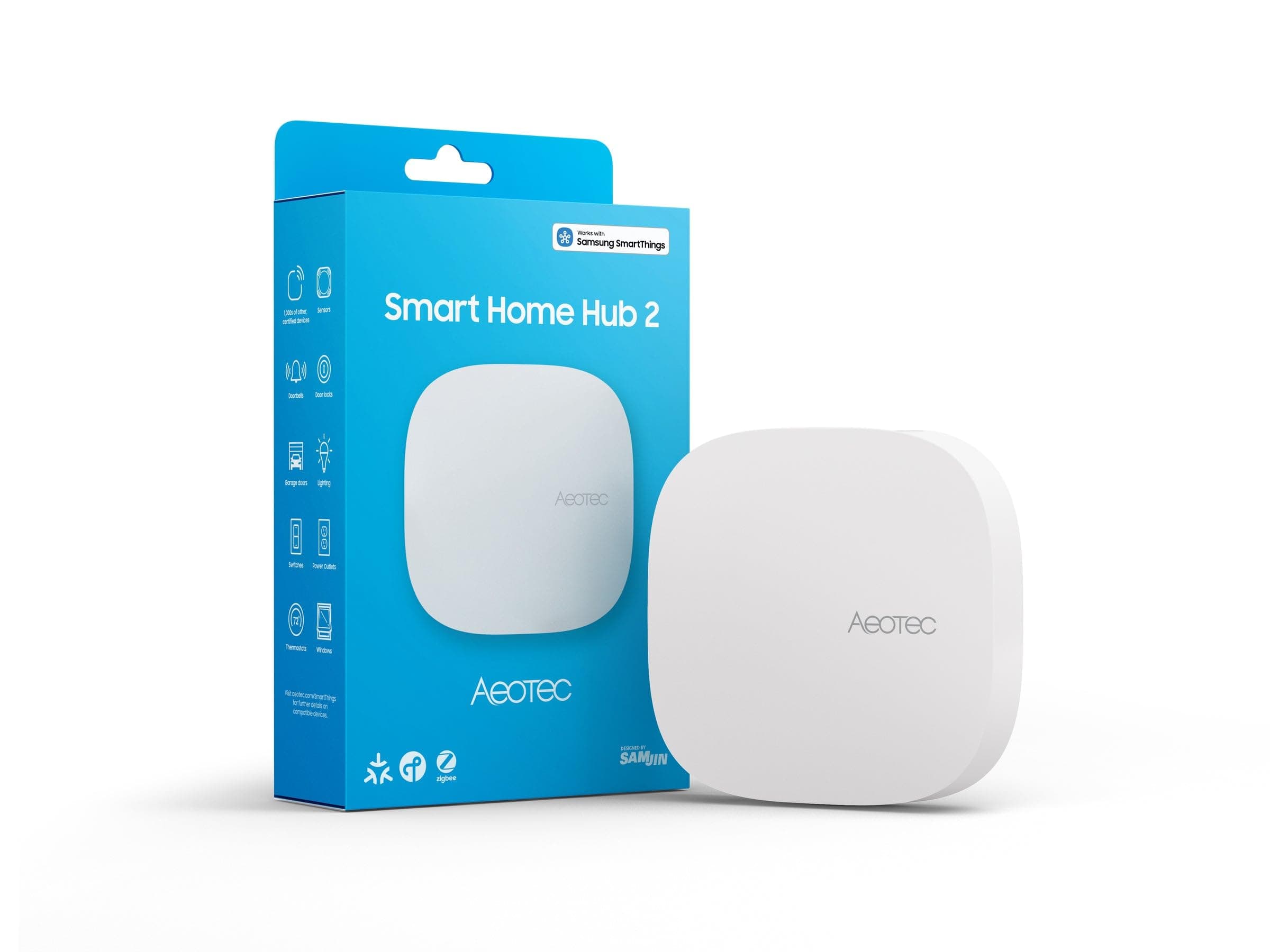 Aeotec Smart Home Hub2 - V4, Works as a SmartThings Hub, Zigbee, Matter Gateway, Compatible with Alexa, Google Assistant, WiFi (No Z-Wave)