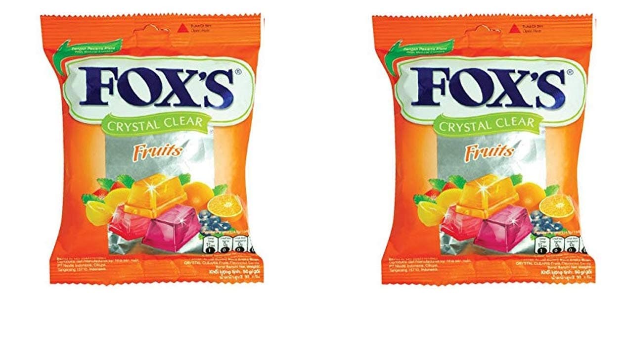 Fox's Foxs Crystal Clear Fruit Mix Candy,90 Gram (Pack Of 2),180Gram