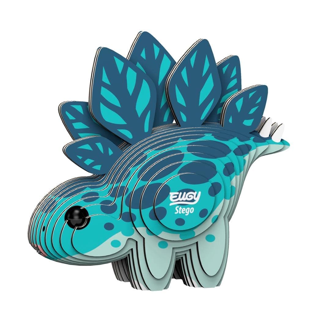 EUGY 3D Puzzle Stegosaurus, Cardboard, Assembly, Beginner, 6+, 1 Set, 1 Puzzle, 22 Pieces, 1 Item, 1 Package, 22 Count, 7 cm x 5 cm
