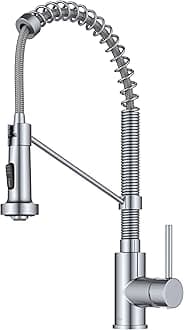 Bolden Commercial Style 2-Function Single Handle Pull Down Kitchen Faucet in Chrome, KPF-1610CH (Pack of 1)