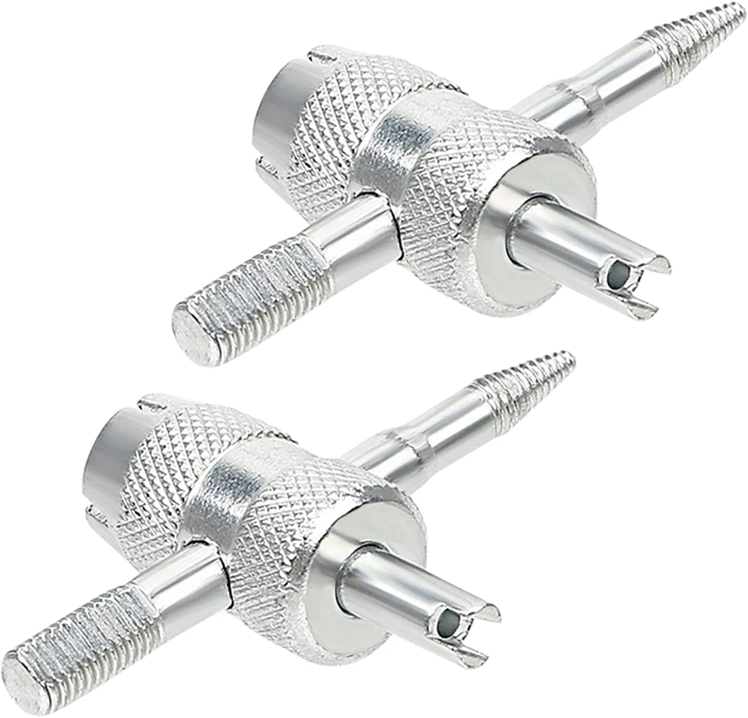 2PCS 4-Way Valve Tool,Tire Valve Tools,4 Way Valve Core Tool,4-in-1 Multifunctional Valve Wrench for Automobile Tire Stem Core Remover Installer Repairer