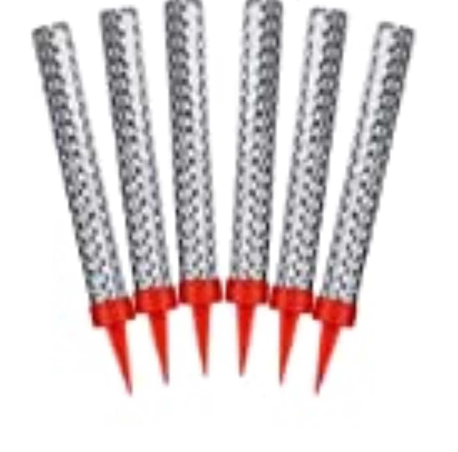 6 Sparkling Fountain Fireworks (Silver 15cm)