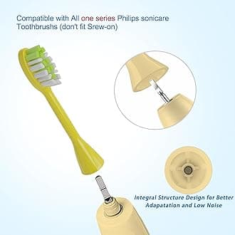 One Series Replacement Toothbrush Heads Pisonicleara Compatible with sonicare Philips One Series BH1022/03 HY1100/02 HY1102 (8-pc) Battery Brush, Mango Snow White Travel Refill (one-Yellow)