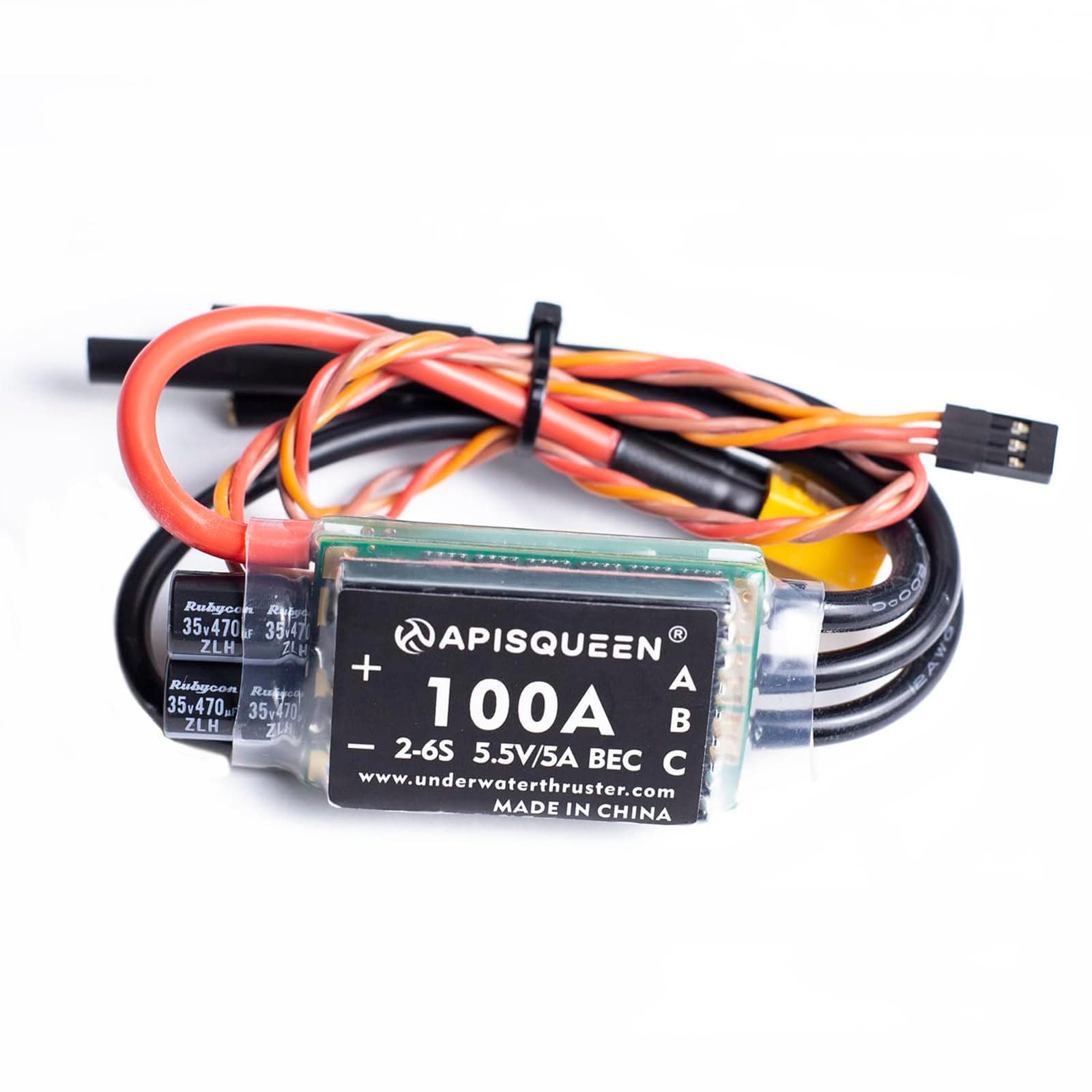 BI-Directional 2-6S 100A ESC Electronic Speed Controller with 5.5V 5A BEC for Underwater Thruster and Motor