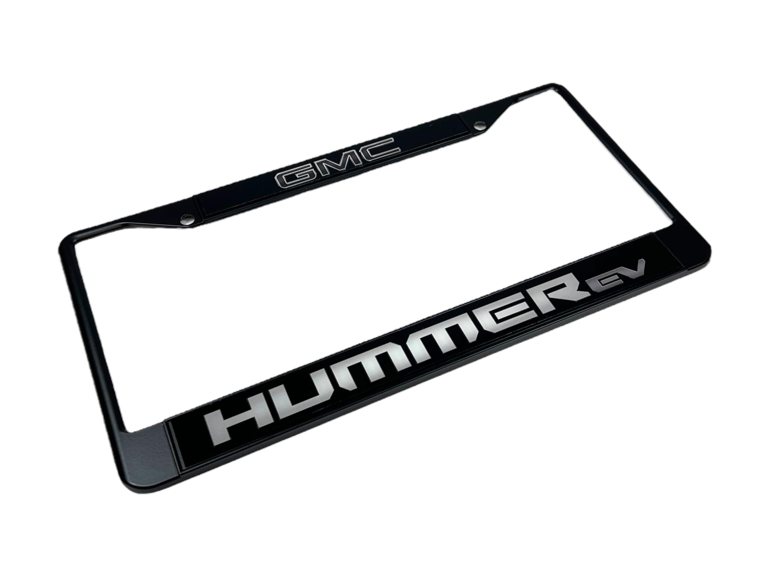 Compatible with GMC Hummer EV - Black License Plate Frame