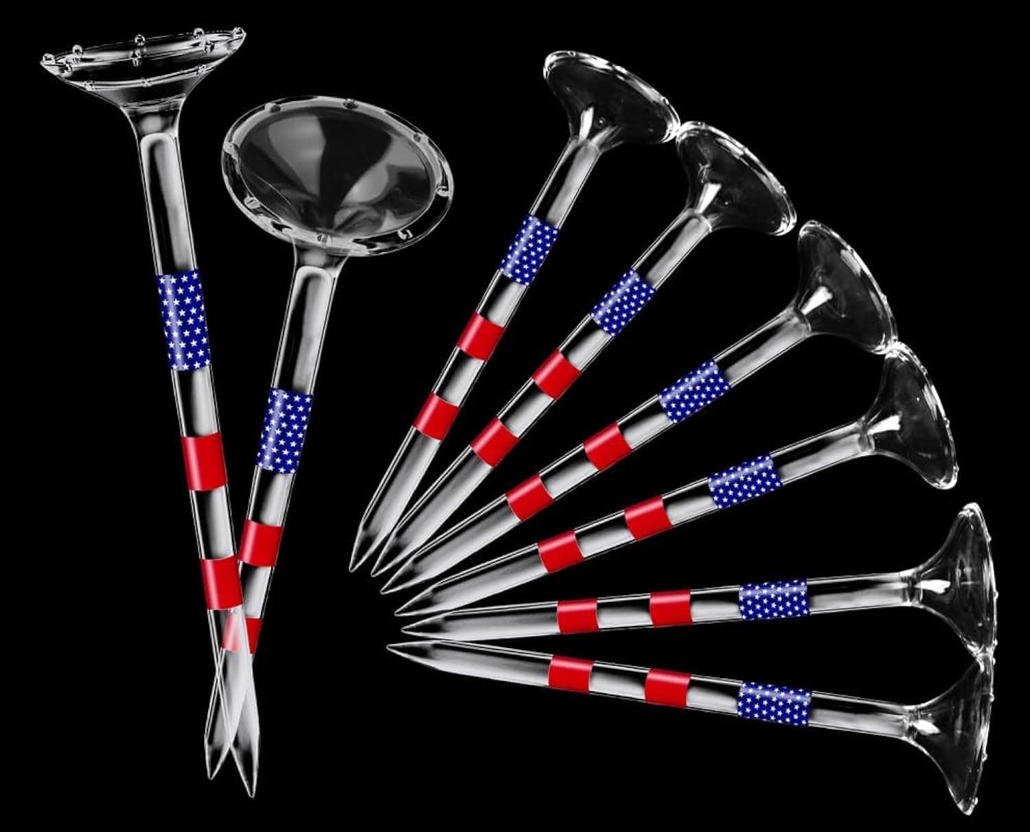 EagleGlo Golf Tees Plastic, Unbreakable Golf Tee 3 1/4" Pack of 50