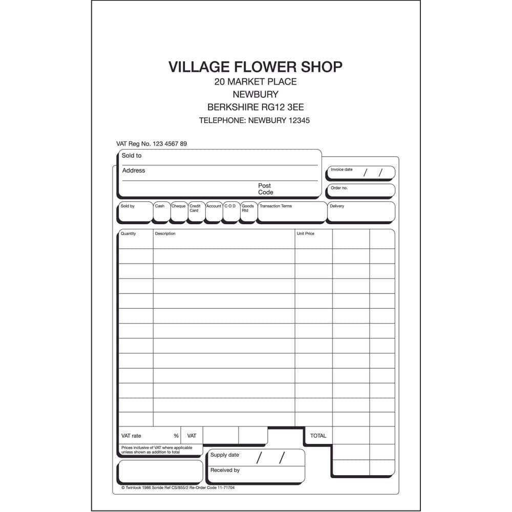 Rexel Twinlock Scribe 654 Sales Receipt 2 Part Refill ,White (Pack of 100)