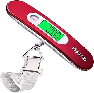Luggage Scale Portable Digital Hanging Scale for Travel, Suitcase Weight Scale with Superior Piano Lacquer 110 Lb/ 50Kg Capacity, Battery Included