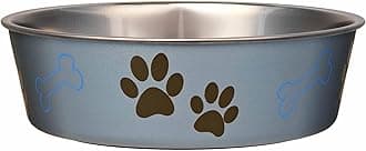 Loving Pets Bella Dog Bowls- Stainless Steel Dog & Cat Bowls - Spill Proof Dog Food Bowl, Cat Bowl, Puppy Essentials & Pet Supplies Great for Home & Travel (X-Large 65-100lbs, Blueberry)
