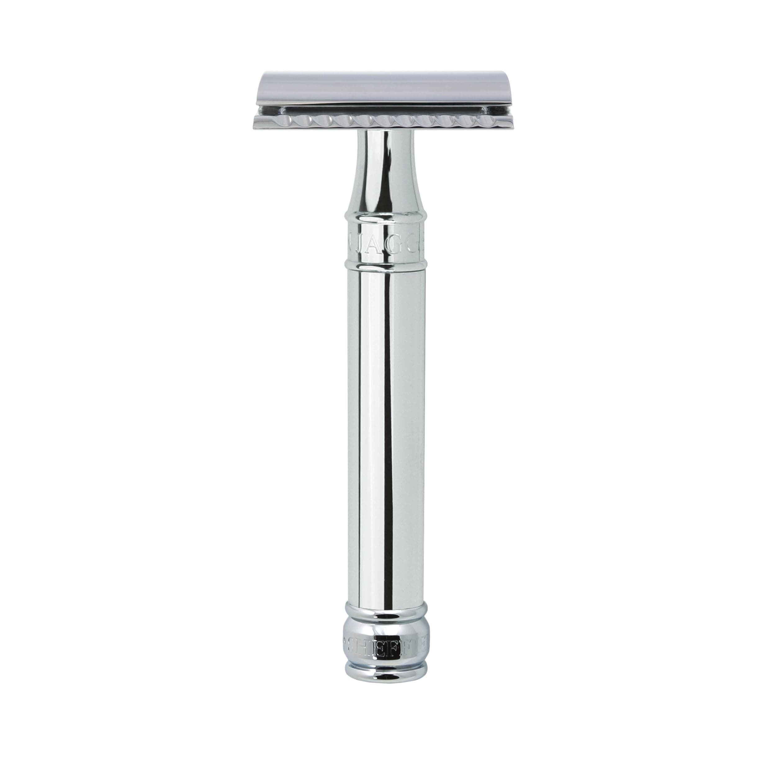 Double Edge Safety Razor, Chrome, Regular Handle, 5 Blades