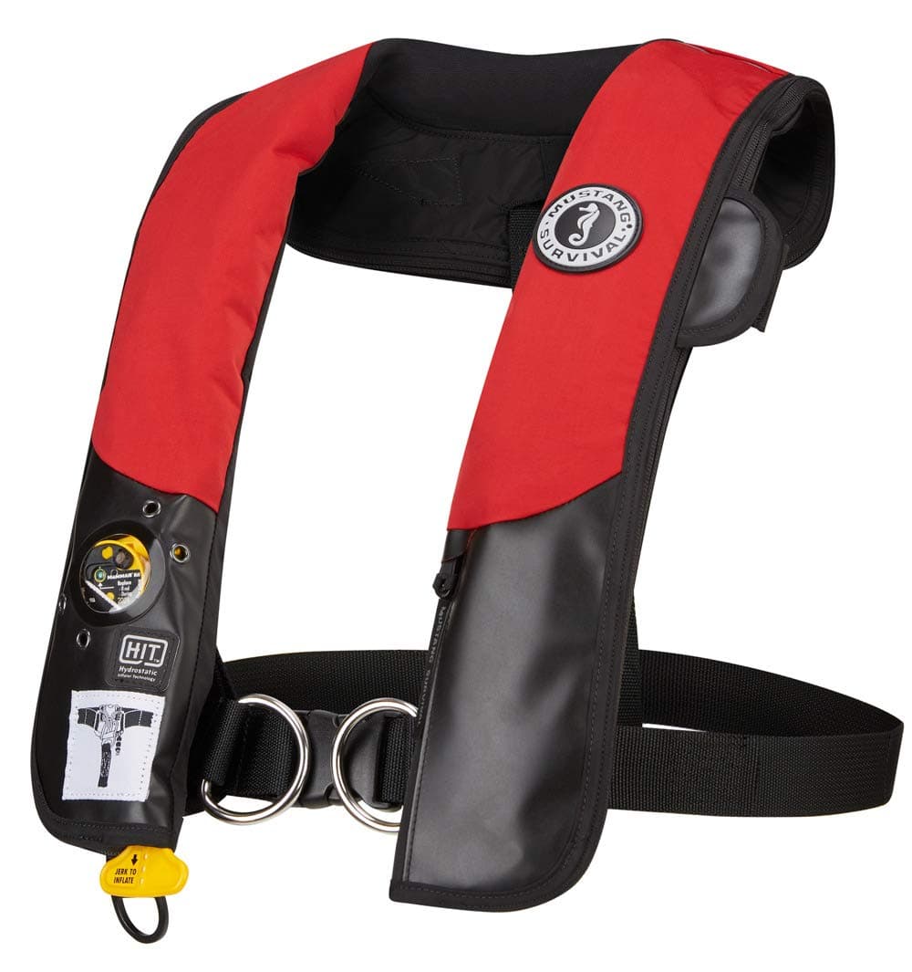 Mustang Survival Corp Inflatable PFD with HIT (Auto Hydrostatic) with Harness