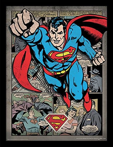 Pyramid International DC Comics Superman 30 X 40 cm "Comic Montage" Framed Print
