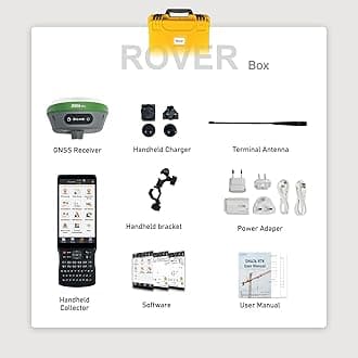 SMA26 RTK Rover with Collector Installed Permanent Surveying Software, RTK Receiver NOAA certificated,Static Survey,RTK Survey by CORS and PPP Survey for Topographic,Land Surveying (Exclude Pole)