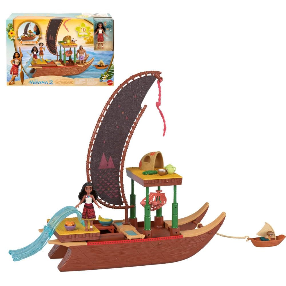 Mattel Moana Small Dolls - Transforming Boat